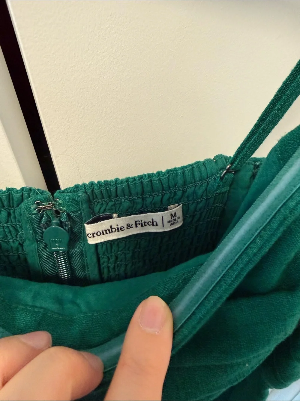 Abercrombie & Fitch Emerald Green Maxi Dress with Double Straps